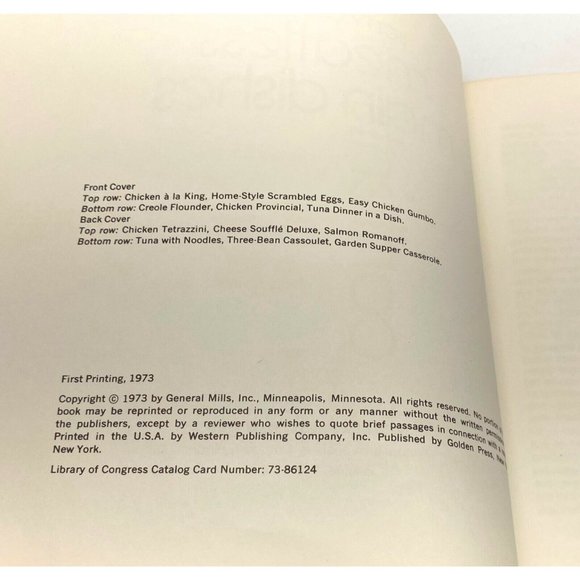 Meatless Main Dishes Vintage Cookbook Betty Crocker 130 Recipes Paperback 1973 - Picture 8 of 11